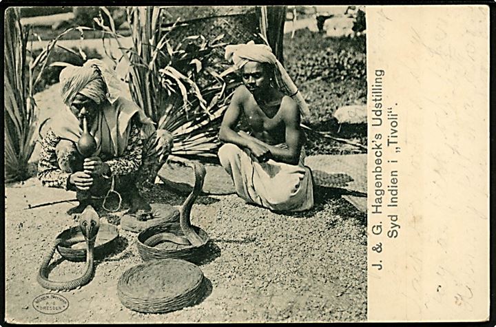 Tivoli. Syd-Indien i Tivoli, slangetæmmer. J. & G. Hagenbeck’s udstilling. W. Hoffmann u/no