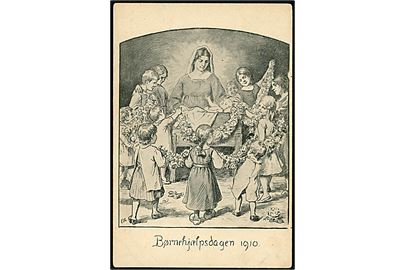 Carl Thomsen: Jomfru Maria. Børnehjælpsdagen 1910. Chr. J. Cato u/no.