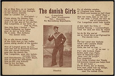 The Danish Girls. Visekort fra Ny Ravnsborg Repertoire. Forbindelse til de massive britiske flådebesøg i København  i 1919. No. 50.