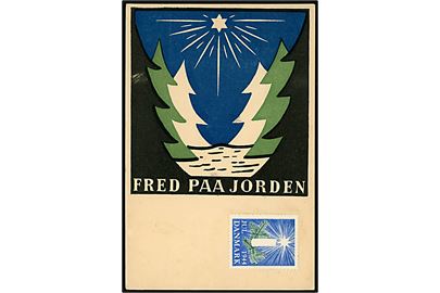 Fred på Jorden. Tegnet kort uden signatur. Sendt under krigen i 1944. Ingen udgiver!