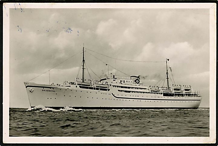Skaubryn, M/S,  I.M. Skaugen, Oslo. Forlist efter brand 1958 ved Aden i det Indiske Ocean.