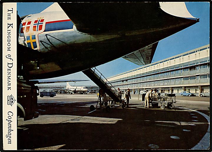 Kastrup Lufthavn med SAS flyvemaskiner. Grønlund no. T41.