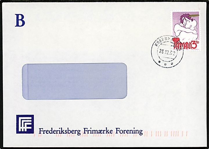 3,50 kr. Tegneseriefigur på rudekuvert annulleret med interessant postsparestempel København 15 *** d. 26.12.1992.