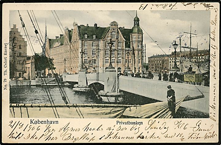 Købh., Privatbanken og Knippelsbro. Th. Cohrt no. 79.