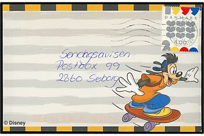 4 kr. Millinium udg. på Disney Goofy Movie (Fedtmule og Søn) reklamekuvert fra Smørum annulleret Nordsjællands Postcenter d. 17.10.2000 til Søborg.