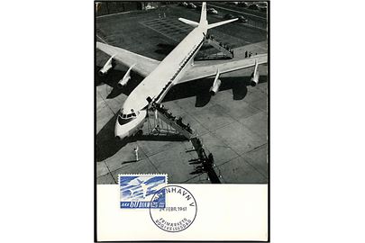 Købh., Maxikort med AFA 391, DC-8 i Københavns Lufthavn. Uden Adresselinier. 