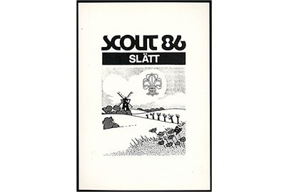 Scout 86 Slätt. Svenska Scoutförbundet Slättlägret 1986.