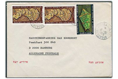 70 fr. frankeret luftpostbrev fra Douala d. 9.10.1975 til Hamburg, Tyskland.
