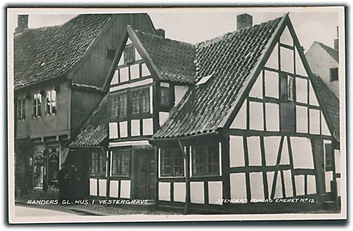 Gammel hus i Vestergrave i Randers. Stenders no. 12.