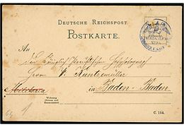 Udateret militaria brevkort med Briefstempel fra 5. Thüring. Inf. Rgt. No. 94 til Baden-Baden.