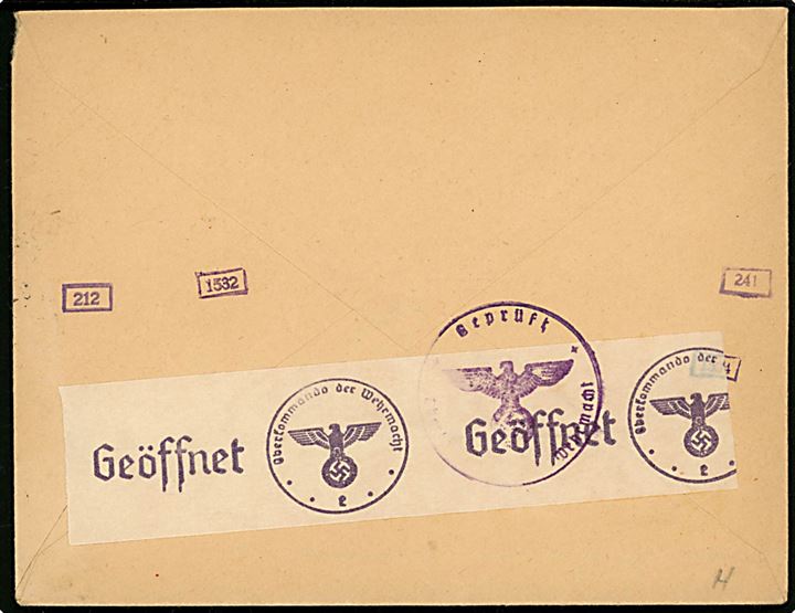 Fransk 2,90 fr. kontant frankeret brev med stempel Taxe percue PROVINS Sein et Marne stemplet Provins d. 20.7.1940 til Erfurt, Tyskland. Åbnet af tysk censur i Frankfurt.