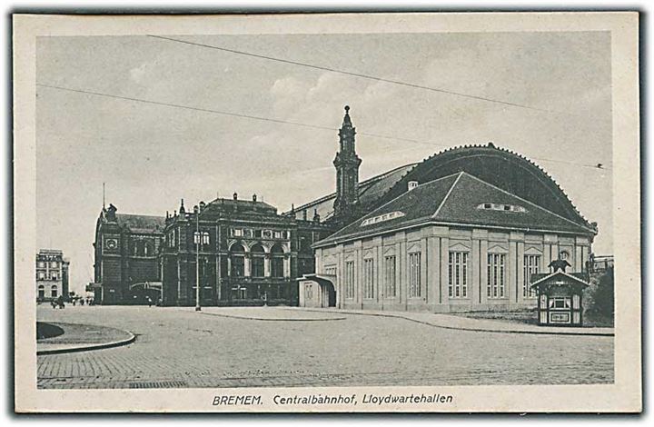 Centralbanegården i Bremen. Forlag Alb. Rosenhal, Bremen 1919, no. 114.