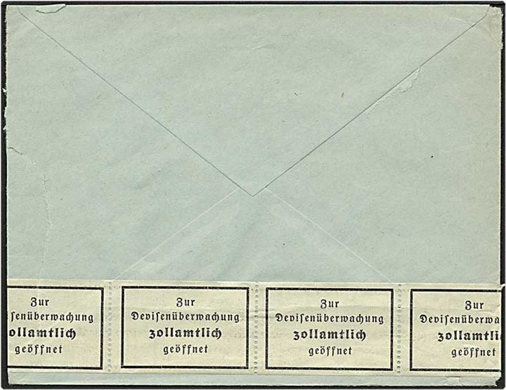 25 pfennig på brev fra Idar-Oberstein, Tyskland, d.21.11.1939 til København. Tysk censur.