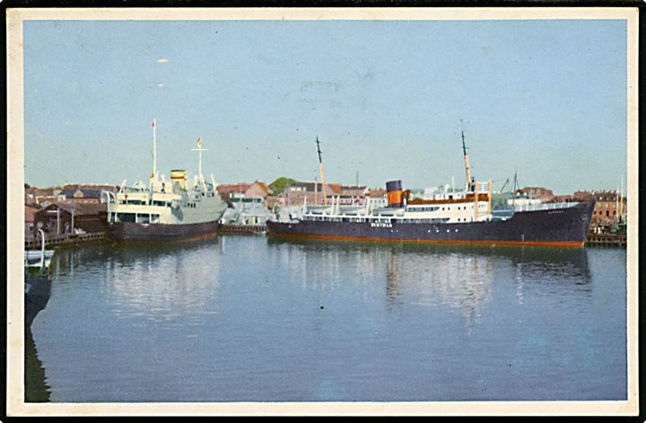 Vistula, M/S, DFDS rutebåd og færgen Peder Wessel i Frederikshavn. Stenders no. 6.