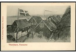 Færøerne, Thorshavn. Tegning med utydelig signatur. H. N. Jacobsen u/no.