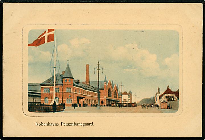 Købh., Personbanegaard. Reliefkort Alex Vincents Kunstforlag no. 40.