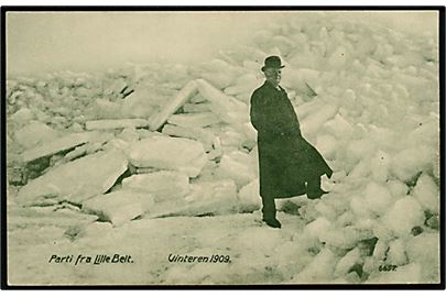 Lillebælt med isskruninger vinteren 1909. No. 6657.