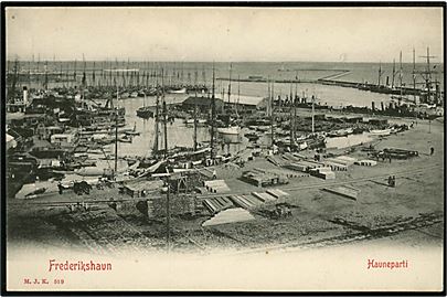 Frederikshavn, udsigt over havnen. M. J. Knudstrup no. 519.