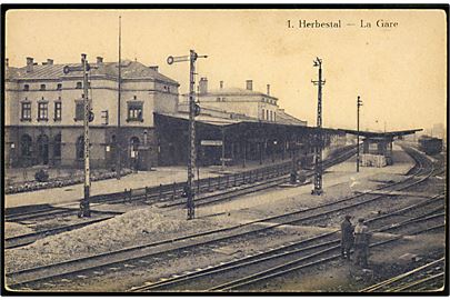 Belgien, Herbestal, jernbanestation. 