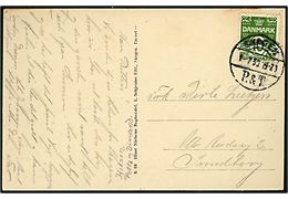 10 øre Bølgelinie på brevkort annulleret brotype Vc Skagen P. & T. d. 1.7.1930 til Svendborg.