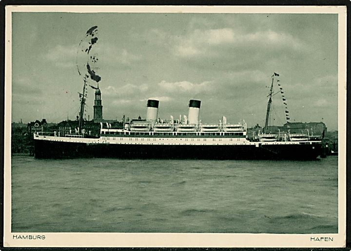 Hamburg med passagerskib. R. F. Schmiedt u/no.