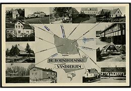 Bornholm, de bornholmske vandrehjem med landkort og prospekter. Colberg no. 1310.