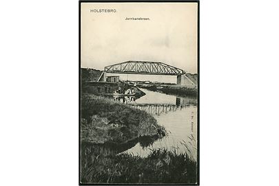 Holstebro, jernbanebroen. Stenders no. 4070.