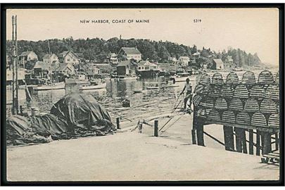 New Harbor, Coast of Maine. American Art Postcard co., no. 53119.