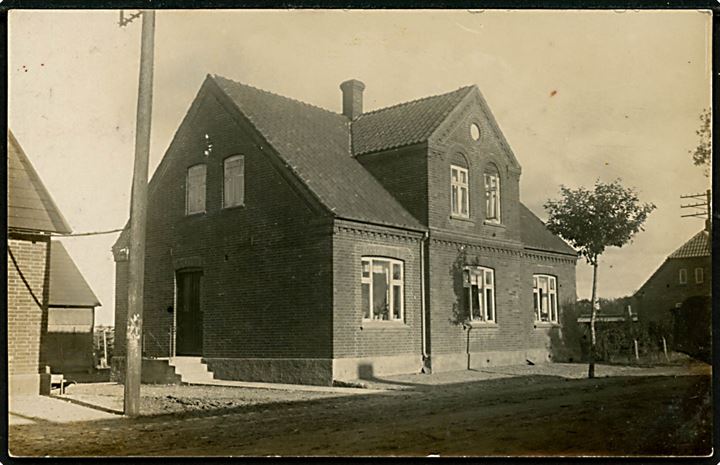 5 øre og 10 øre Bølgelinie på brevkort fra Faarvang annulleret med bureaustempel Langaa - Bramminge sn3 T.1214 d. 23.12.1922 til Silkeborg.
