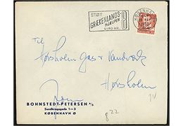 30 øre Fr. IX på brev annulleret med TMS Støt Grækenlands-Hjælpen Giro nr. 8 / København OMK.11 d. 28.9.1953 til Hørsholm.