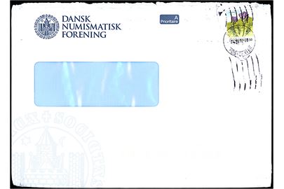 18,50 kr. Fyns Hoved på rudekuvert annulleret med RØDLIGT håndrullestempel København Postcenter d. 24.10.2010.