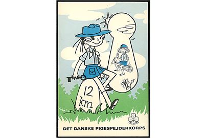 Det danske Pigespejderkorps - nøglehuls-kort. U/no. Med særstempel Kliplev DDP Korpslejr - Hostrup sø d. 15.07.1970 til Kastrup.