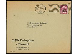 5 øre Bølgelinie single på fortrykt kuvert fra KFUK-Spejderne i Danmark sendt lokalt i København d. 10.3.1945 til Brønshøj.
