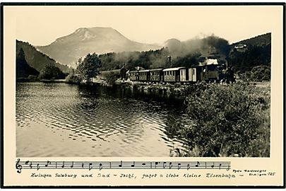Toget mellem Salzburg og Bad Ischl. Fotokort. 
