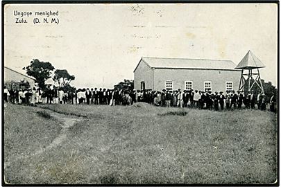 Det Norske Missionsselskab Ungoye menighed i Zulu, Sydafrika. Nytårs takkeskrivelse fra D.N.M. skrevet i Trondhjem d. 30.12.1920 til Burvik, Norge.