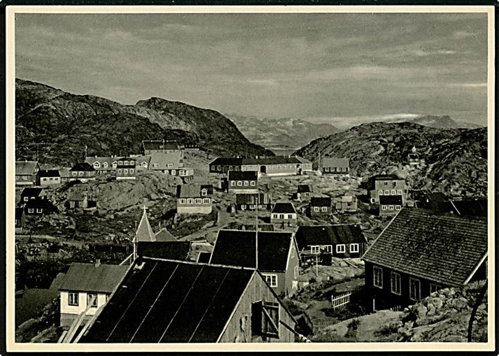 Sukkertoppen. Udsigt over. Foto Ebbe Groes. Den kongelige Grønlandske Handel - Stenders no. 91137.
