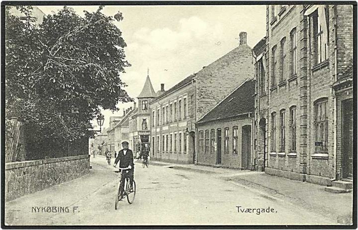 Tværgade i Nykøbing F. Stenders no. 12424.