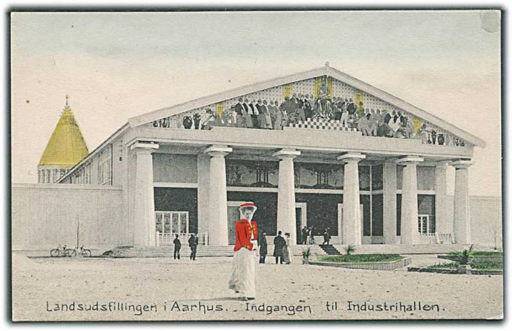 Landsudstillingen i Århus. Indgangen til Industrihallen. Stenders no. 18378.