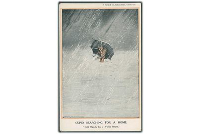William Heath Robinson: Cupid searching for a home. Cold hands, but a warm Heart. J. Harrap & Son u/no. 
