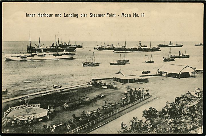 Aden, Steamers Point, Inner Harbour and Landing pier. No. 14.
