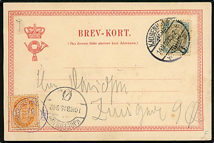 Carl Røgind: Postparade med Krone/Scepter skilling udg. KPK Udstilling 1902. U/no.