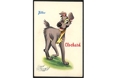 Walt Disney. Vagabonden fra Lady og Vagabonden. Fransk reklame fra 50'erne, for “Tobler” chokolade. Georges Lang, Paris u/no.