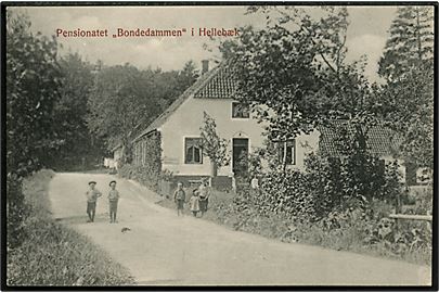 Hellebæk, Pensionat Bondedammen. Jens Møller no. 185.