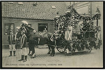 Viborg, drejernes vogn ved Teaterfesten 1909. P. Juul uno.