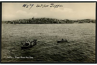 Palæstina, Jaffa set fra havet. Dateret d. 10.5.1929.