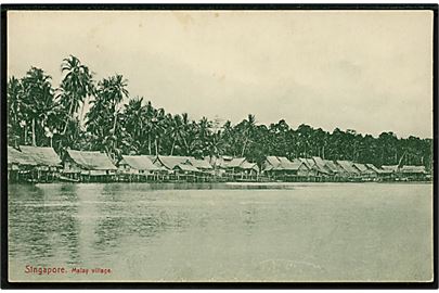 Straits Settlements, Singapore, Malay village. Max H. Hilckes no. 68