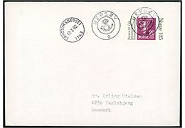 1,25 kr. Norwex 80 udg. på brev annulleret med kronet posthornstempel HEPSØY og sidestemplet Sandviksberget d. 12.3.1980 til Fuglebjerg, Danmark.