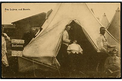 Borris, Barber-telt i lejren. L. Lind u/no.