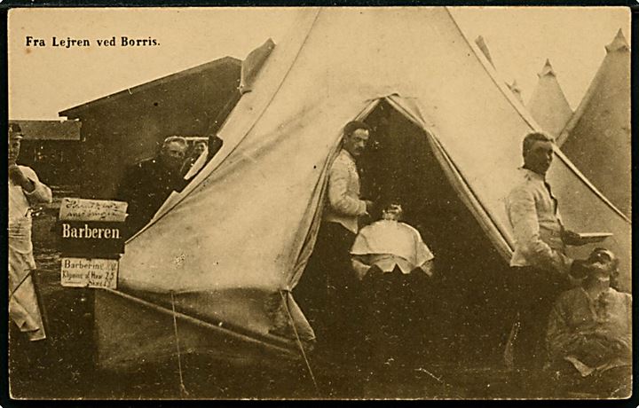 Borris, Barber-telt i lejren. L. Lind u/no.