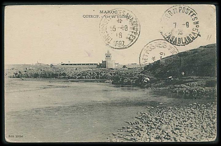 Ufrankeret feltpostkort skrevet på tysk fra fremmedlegionær dateret Quercif, Marokko d. 3.9.1916 til anden fremmedlegionær i Marokko. Afd.stempel 1. Regiment Etranger / 2. Compagnie. Flere transitstempler.
